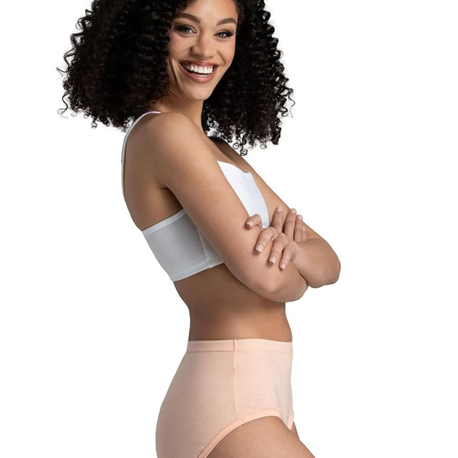 Fruit of the Loom Women's Tag Free Cotton Brief Panties (Regular & Plus Size), Brief-12 Pack-Assorted Colors, 7