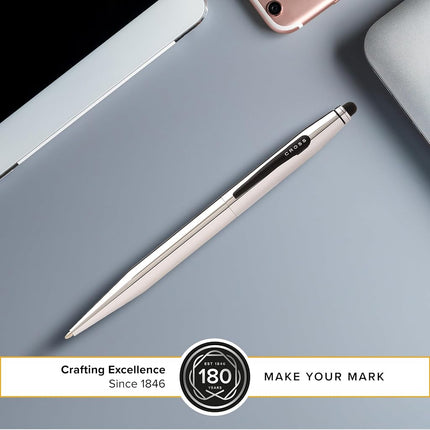 Cross Tech2 Chrome Ballpoint Pen with 6mm Stylus (AT0652-2)
