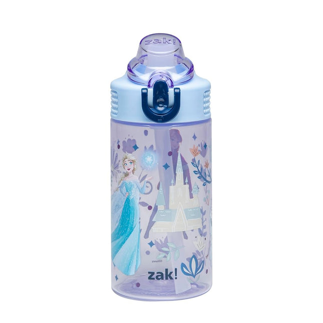 Zak Designs Disney Frozen Sage 16oz Leak-Proof Straw Kids Water Bottle