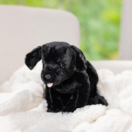Melissa & Doug Benson Black Lab - Perro de Peluche Labrador Negro - Extra Grande, Suave, Perro Negro para Edades de 3 años en Adelante