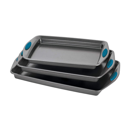 Rachael Ray Bakeware Nonstick Cookie Pan Set, 3-Pi