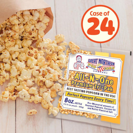 Great Northern Popcorn Premium 8 Ounce Popcorn Portion Pack of 24