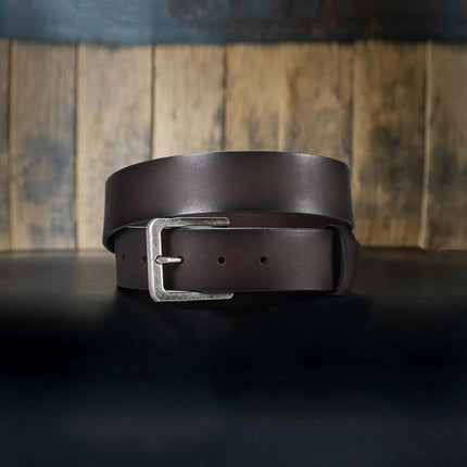 Wrangler Men's Genuine Leather Belt with Removable Buckle, 38mm Casual Belt for Jeans, Gift for Men, Brown, 38 (waist 35-36)