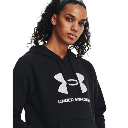 Under Armour Womens Rival Fleece Big Logo Hoodie Black XXL