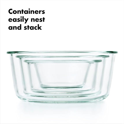 OXO Good Grips Smart Seal Round Container, 1.6 Litre Capacity, Multicolor, 7 Cup