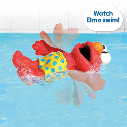Bain et Jouet de Piscine Elmo à Remonter de 17,8 cm Sesame Street Swim and Splash, Jouets pour Enfants à Partir de 2 Ans par Just Play
