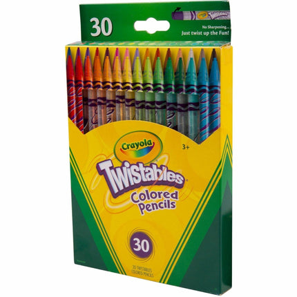 Crayola Twistables Colored Pencils, Always Sharp, Art Tools for Kids, 30 Count