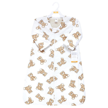 Hudson Baby Saco de Dormir de Manga Larga de Felpa Piel Sintética para Bebés Niñas, Manta Ponible, Ositos de Peluche, 12-18 Meses