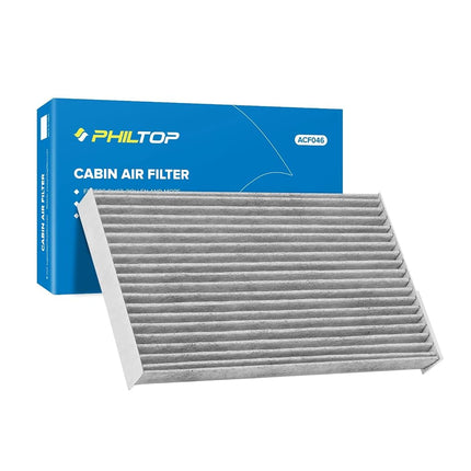 PHILTOP Cabin Air Filter, Replacement for CF11177, Leaf(2011-2021), Sentra(2013-2019), Juke(2011-2017), Cube(2009-2014), Premium ACF046 Cabin Filter with Activated Carbon Filter