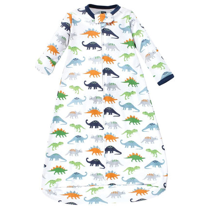 Hudson Baby Unisex Baby Cotton Long-Sleeve Wearable Sleeping Bag, Sack, Blanket, Dinosaurs, 0-3 Months