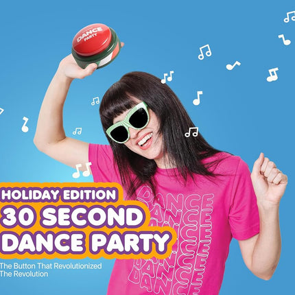 30 Second Dance Party - The Holiday Button | Dance Party Button with Music | Gag Gifts | Office Toys, Stocking Stuffer