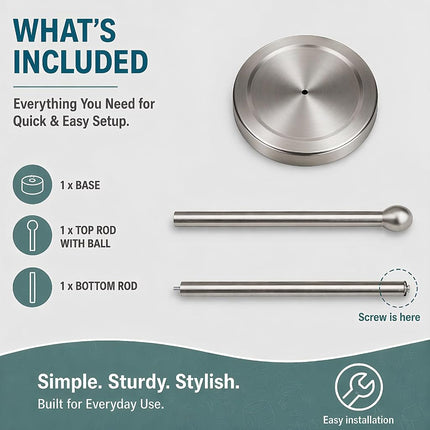Songtec Toilet Paper Holder Stand with Reserve, Floor Standing Tisse Roll Holder for 4 Rolls, Compact Design Bathroom Toilet Paper Storage - Brushed Nickel