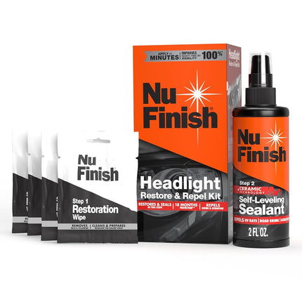 Nu Finish Headlight Restore and Repel Kit, 2-Step 