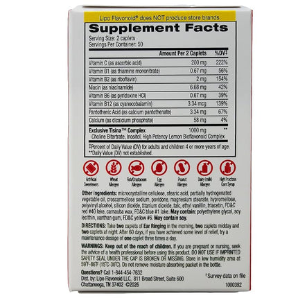 Lipo-flavonoid Plus Caplet 100 Count Helps Circulation in the Ear by Lipo-Flavonoid