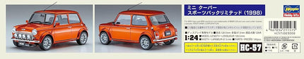 Hasegawa 1/24 Mini Cooper Sport Pack Limited (1998) Plastic Model HC57