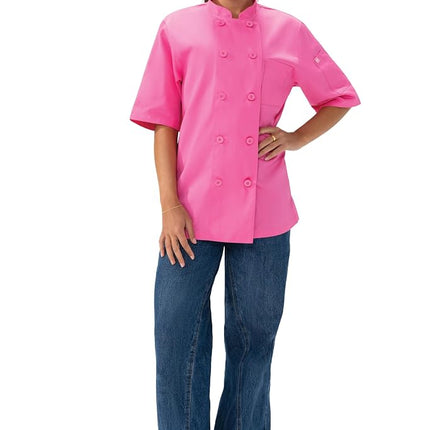 Chef Works Volnay Unisex Chef Coat, Hot Pink, XL