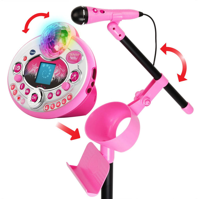 VTech Kidi Star Karaoke System 2 Mics with Mic Stand & AC Adapter, Pink