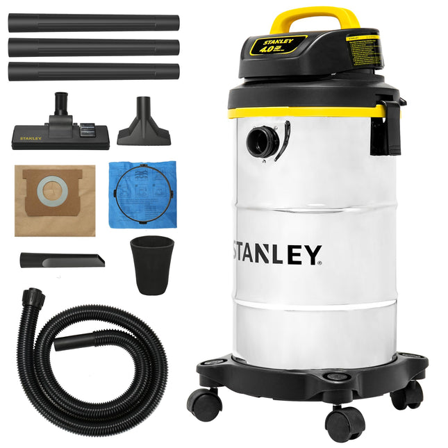 Stanley Wet/Dry Hanging Vacuum, 4.5 Gallon, 4 Hors