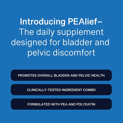 PEAlief Pea + Polydatin – New Bladder & Urinary Comfort Support with Clinically Tested Ingredient Combination — One Pill Per Day, 60 Day Supply