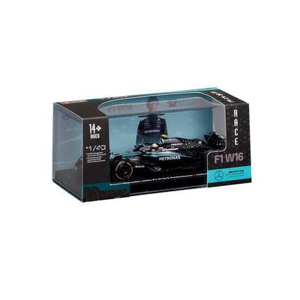 Bburago Mercedes-AMG W16 2025#12 Antonelli Diecast Model Car 1:43 with Display Case and Base Detailed F1 Mercedes Replica Officially Licensed, Recommended Age 14+ Years