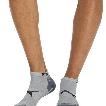PUMA mens 6 Pack Low Cut running socks, Grey, 13-15 US