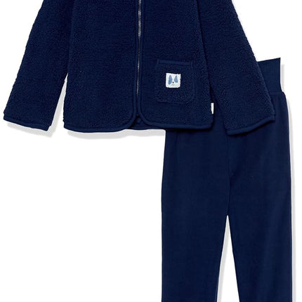 Gerber Baby Boys Toddler Sherpa Jacket & Jogger Pant Set, Blue Puppy, 6-9 Months