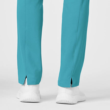WonderWink PRO 5319 Women's Moderate Flare Leg Cargo Pant, Teal Blue, X-Small