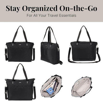 Baggallini Carryall Laptop Tote, Black, One Size
