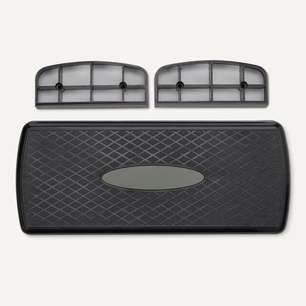 Amazon Basics Aerobic Exercise Step Platform, Adjustable Workout Stepper At Home, 68.58cm, Black/Grey