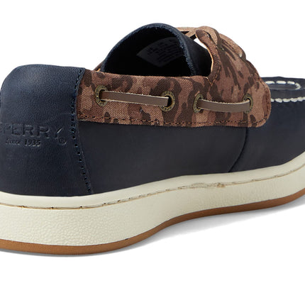 Sperry Unisex-Child Cup II Zapatos de barco, Tan/Navy, 2.5 US Niño grande