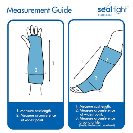 SEAL-TIGHT Original Cast and Bandage Protector, Watertight Protection, Keeps Skin and Casts Dry, Prevents Moisture Penetration, Ideal Protection when Showering or Swimming, Adult, Long Leg, 107cm