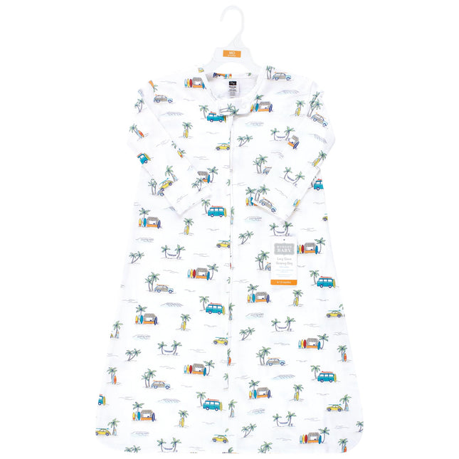Gigoteuse Bébé Unisexe en Jersey de Coton à Manches Longues Hudson Baby, Couverture, Surfer Dude, 18-24 Mois