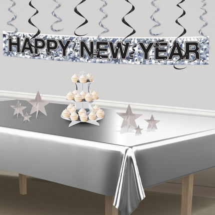 Beistle 52148-S Foil Centerpieces, Paper, Silver