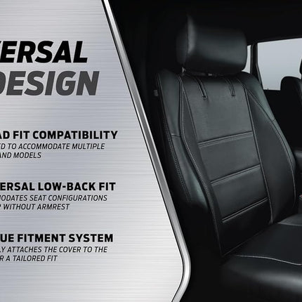 Platicolor 008628R25 Dodge Ram 3-Piece Deluxe Sideless Seat Cover - Gray Logo - 1 Ea