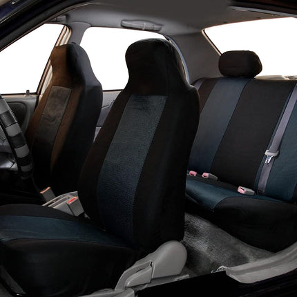 FH Motors FH-FB102114 Classic Cloth Car Seat Covers Black