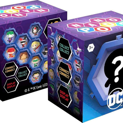 Mattel NANO PODS Connectable Collectable DC Universe Surprise Toy Character Figures Inside Attached Pod, Connect to Other (Styles May Vary) (HTR29)