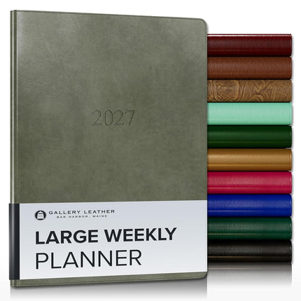 Gallery Leather Large Weekly Planner 2026-2027 Aca