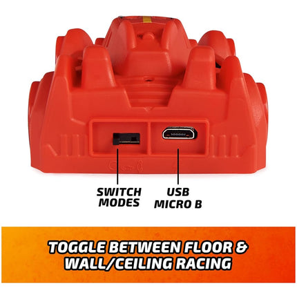 Air Hogs, Zero Gravity Sprint RC Car Wall Climber, Red USB-C Rechargeable Indoor Wall Racer, Over 4-Inches, Kids Toys for Kids Ages 4 and up