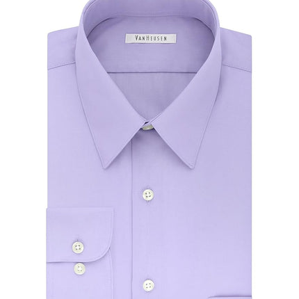 Van Heusen Men's Tall Dress Shirt Big Fit Poplin, Lavender, 18" Neck 34"-35" Sleeve