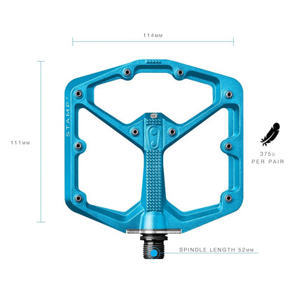 Crankbrothers Stamp-7 Pedals - Large, Blue