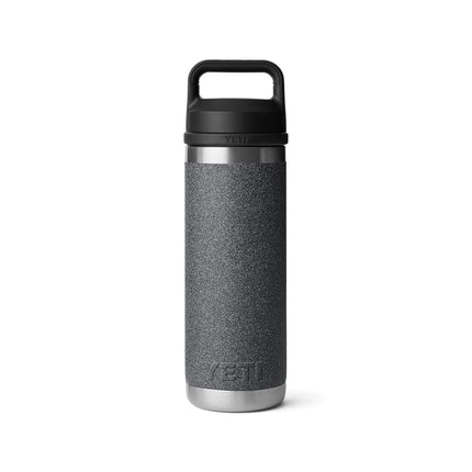 YETI Rambler 18 oz Bottle, Leakproof, Vacuum Insulated, Stainless Steel with Chug Cap, Black Stone