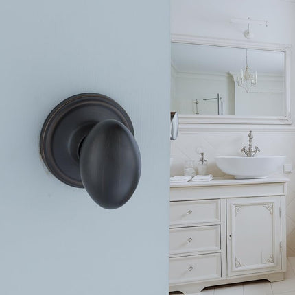 Copper Creek EK2020TB Egg Door Knob, Passage Function, 1 Pack, in Tuscan Bronze
