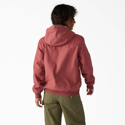 Chaqueta Dickies de lona de pato con forro polar para mujer, color mantequilla de manzana, XS