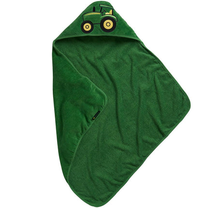 John Deere Baby Boys' Tractor Hooded Towel, Green,