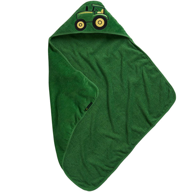 John Deere Baby Boys' Tractor Hooded Towel, Green,