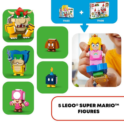 LEGO Super Mario Peach�s Castle Expansion Set 71408, Buildable Game Toy, Gifts for Kids Aged 8 Plus with Time Block Plus Bowser and Toadette Figures, to Combine with Starter Course