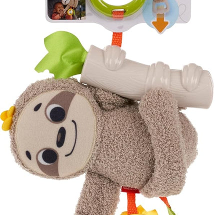 Fisher-Price FXC31 Slow Much Fun Stroller Sloth, Take-Along Baby Toy, Multicolour