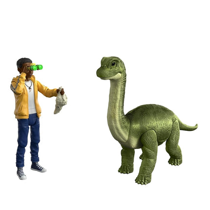 Jurassic World Camp Cretaceous Darius and Baby Brachiosaurus Human and Dino Pack with 2 Action Figures and 2 Accessories, Toy Gift Set and Collectible