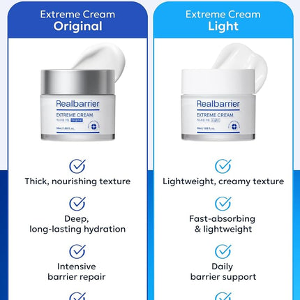 Real Barrier Extreme Cream 50 ml, Strengthening Skin Barrier Moisturising Cream, Hyaluronic Acid Ceramide, Long-Lasting Moisturising Face Cream, Sensitive Skin, Face Care, MLE