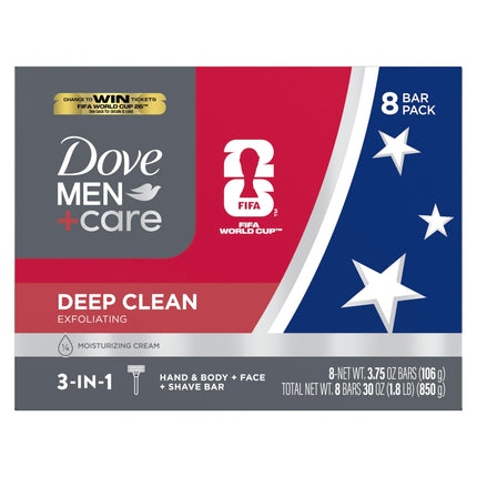 Dove Men + Care Body And Face Bar, Deep Clean, 4 O